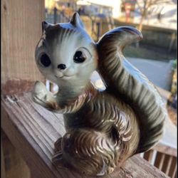 Glazed Ceramic Garden Squirrel