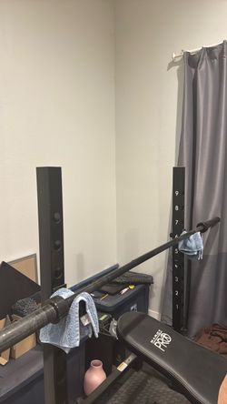 Marcy Pro Weight Bench with Barbell Rack