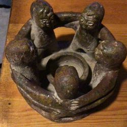 Pre-Columbian Dancers or Circle of Friends Candle Holder