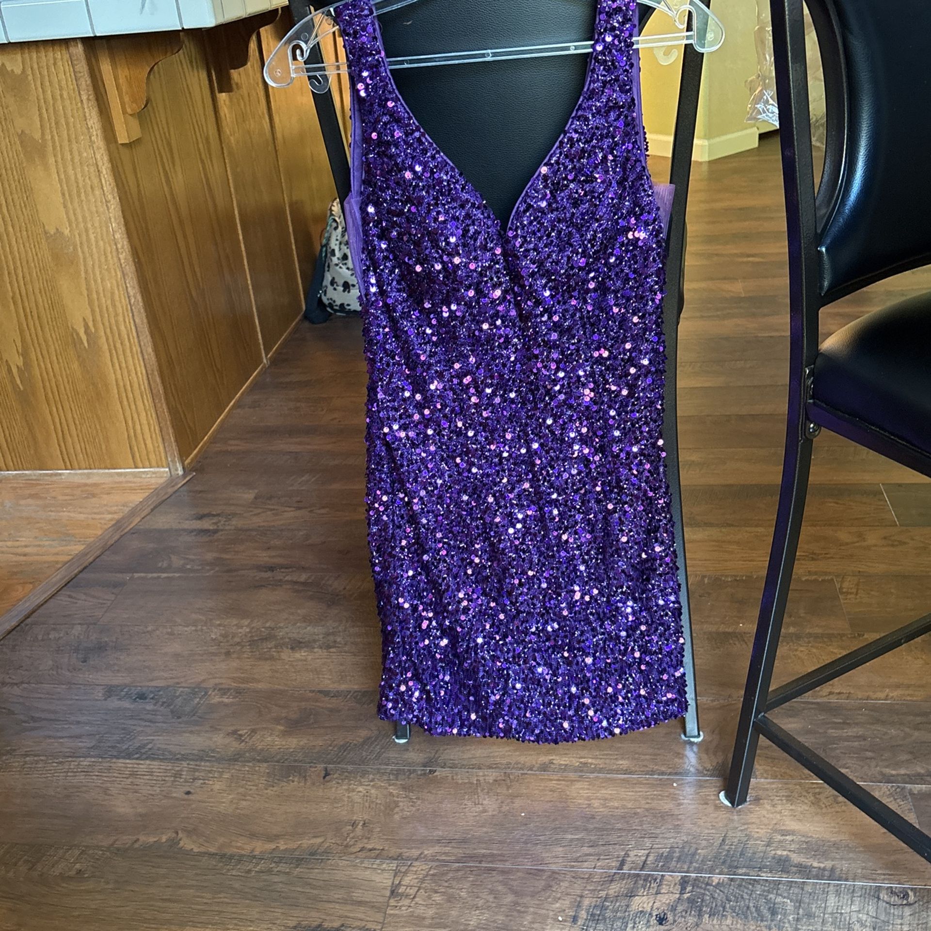 Sequins Purple Dress