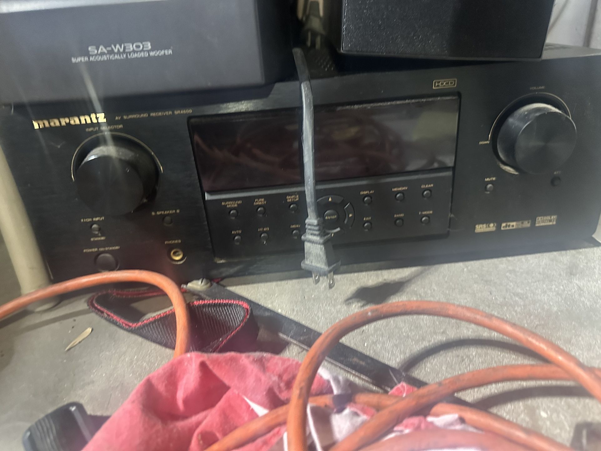 Marantz Receiver And Sony Surround Sound Speakers