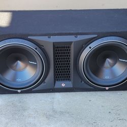 Rockford Fosgate P3-2X12 Punch Dual P3 12" Loaded Enclosure Ported Subwoofer 1200 watts RMS very powerful subs excellent condition cash