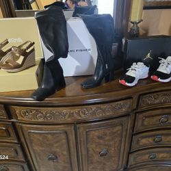 3 Pair Of Shoes.  Mk For $50 Boots For $50 And Jordan For $30