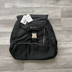 Lululemon Backpack Drawstring Bucket Backpack Black New With Tags 10L