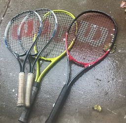 Set of 4 Wilson Tennis Rackets