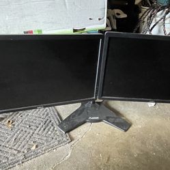(2) Monitors On Stand