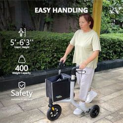 “New”3 Wheel Rollator Walker(lightweight,foldable)6level Height Adj.,brakes(retail$139).