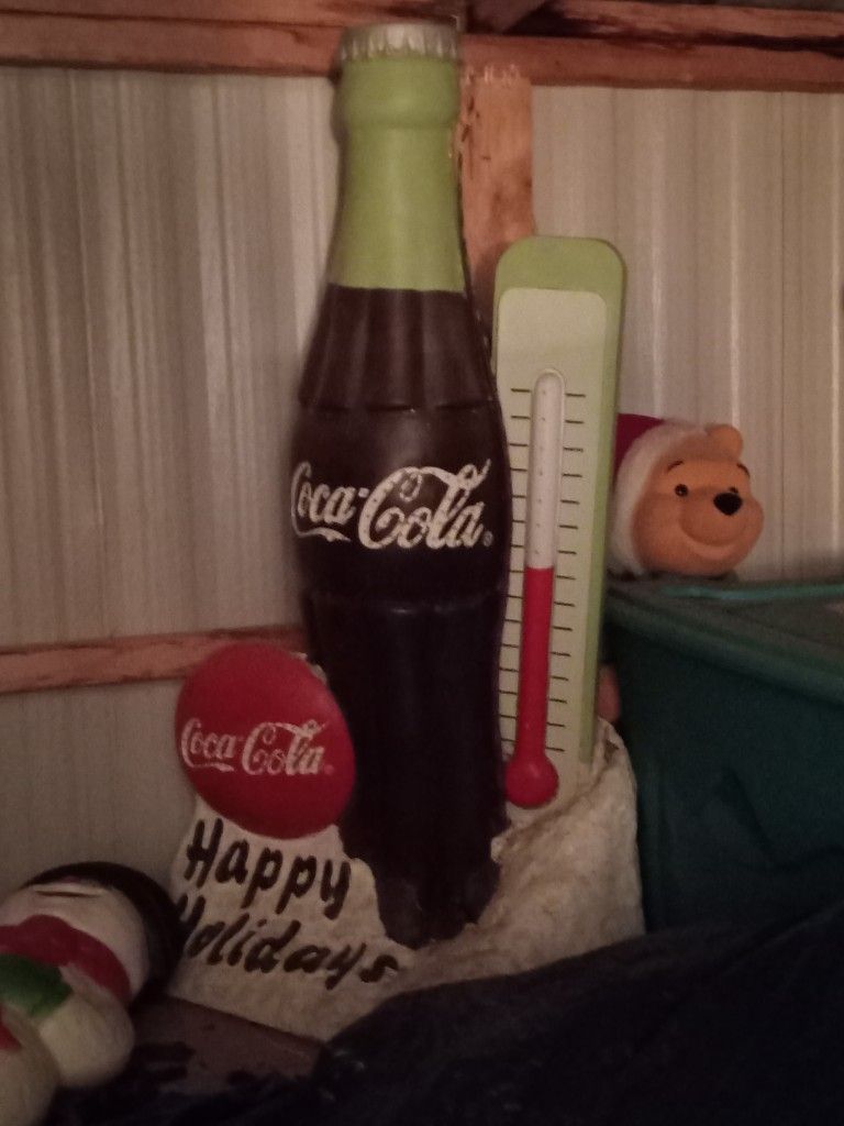 Large Coca Cola Christmas Lawn Decoration