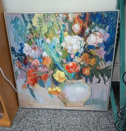Floral oil painting. Artwork. CITY OF ORANGE 🍊