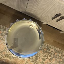 Fluted Column Table-Nickel