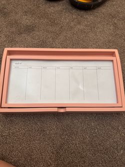Desktop Whiteboard Weekly Planner with storage