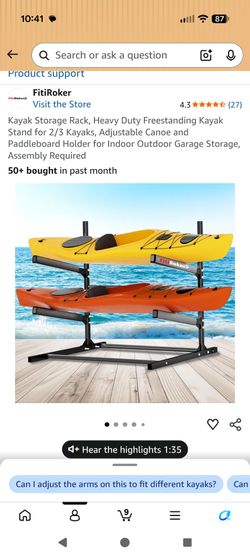 Kayak storage rack