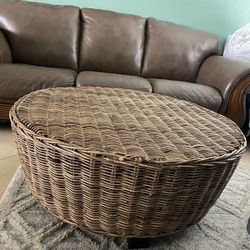 Wicker Ottoman