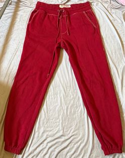 True religion red stitched pants
