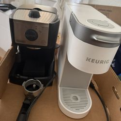 Black Espresso Maker- $10. White Keurig -Free