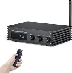 Inwa Bluetooth Audio Stereo Amplifier, 200W Dual Channel Mini Hi-Fi # 300984 R6