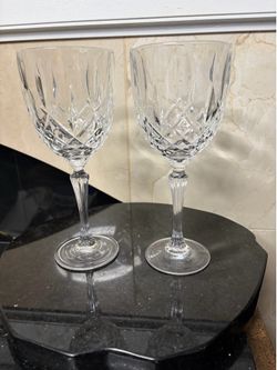 Set of two Marquis by Waterford clear 12 oz wine glasses