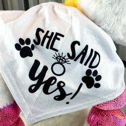 She Said Yes Dog Bandana