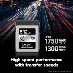 Lexar Silver Series Professional CFexpress Type-B Memory Card 512GB