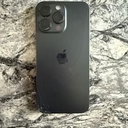 iPhone 15 Pro Max – Unlocked – 256GB – Cracked Front & Back – Fully Functional 