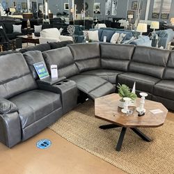 6 PC Power Sectional