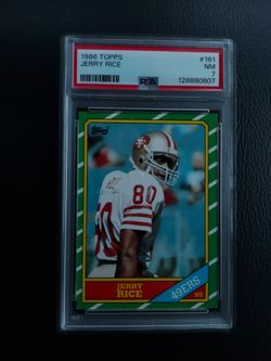 1986 Topps Gem 7- Jerry Rice -PSA Graded