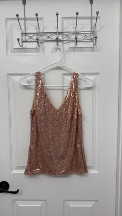 Rose Gold Sequin Tank Top