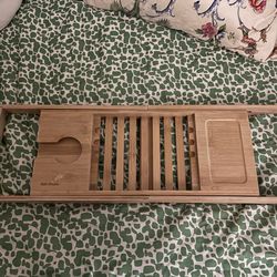 Bamboo bathroom tray