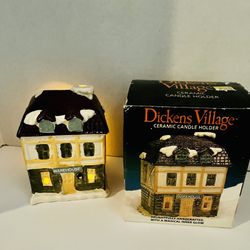 Dickens Village Ceramic Candle Holder Warehouse Christmas Village