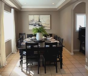 Pottery Barn Black Square and 12 Chairs