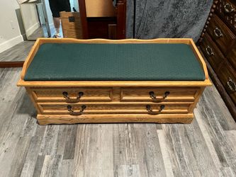 Wood footlocker