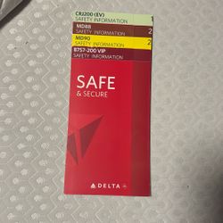 Delta CRJ200, MD88/90, B75C Safety Cards