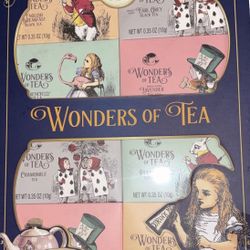Alice's Adventures in Wonderland Variety Book of Tea 80 Count New In Box