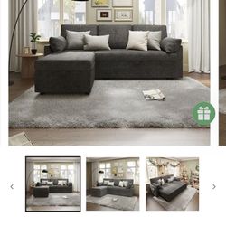 Amerlife sleeper Sofa Sectional With Storage