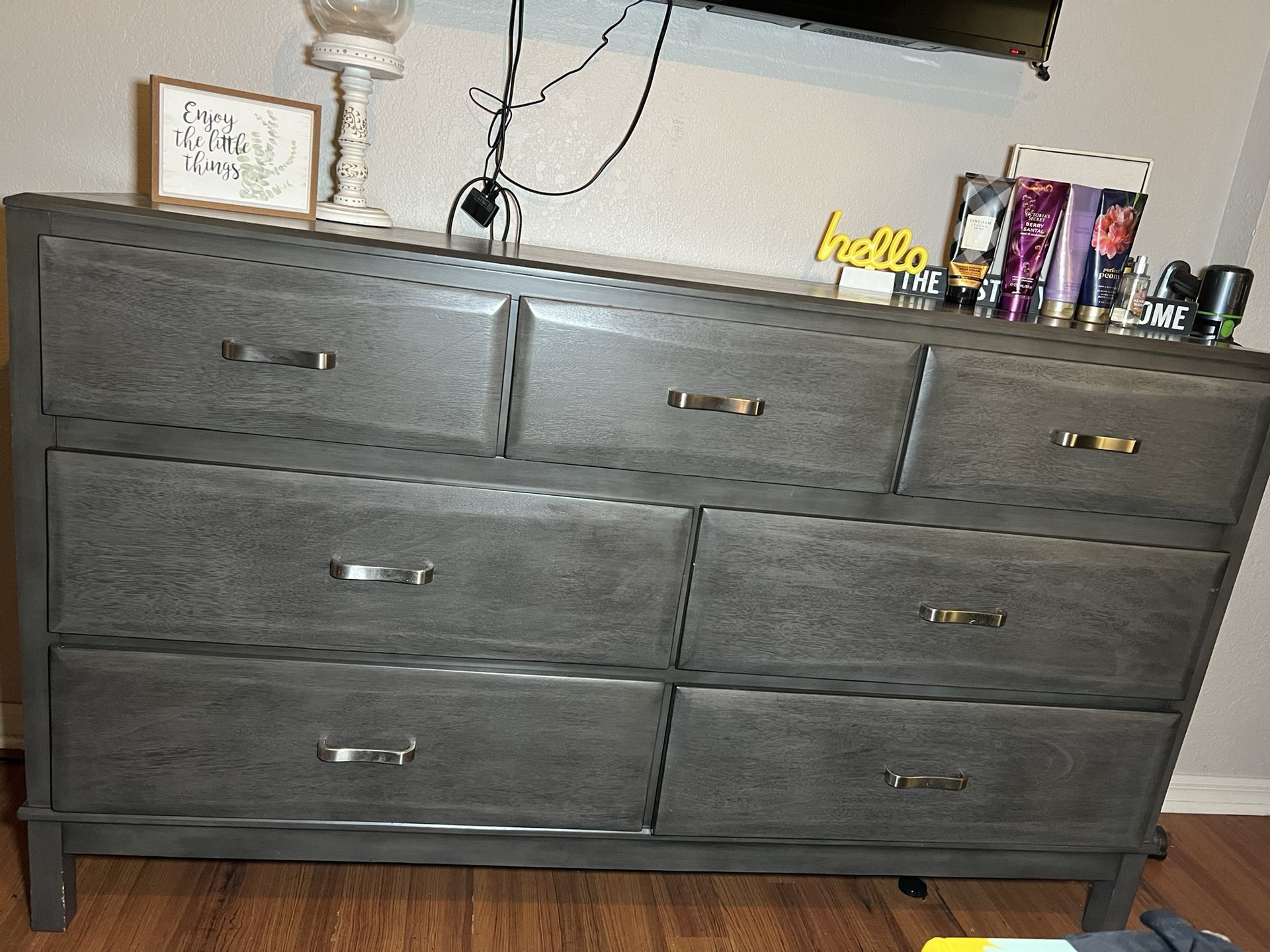 Grey Drawer/ Dresser Set