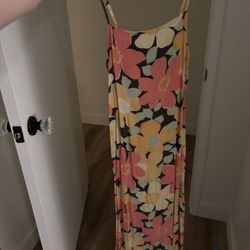Billabong Weekend Waves Floral Midi Slip Dress - Size M