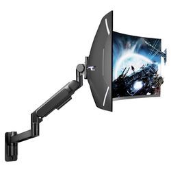 Monitor wall mount for 24-57-inch ultra-wide gaming screens, high-quality heavy-duty monitor arm with capacity for 60 pounds, motion gas spr