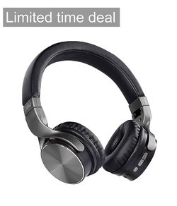 Wireless Bluetooth Headphones Over Ear, Adjustable Headset with Noise Isolation Memory-Protein Earmuffs, Hi-Fi Stereo Foldable Headphone with Mic, Pe