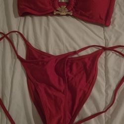 New With Tags Red Bikini Size S