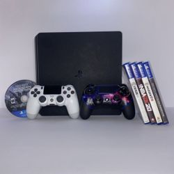 PS4 Slim 1TB + 2 Controllers - Perfect Condition 