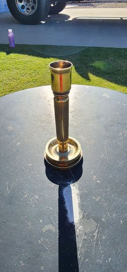 Trench Art Brass Candlestick Holder