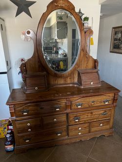 Dresser with mirror