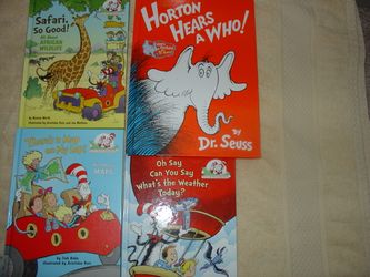 Lot of 4 Dr. Seuss Cat & the Hat Kids Hardcover Books