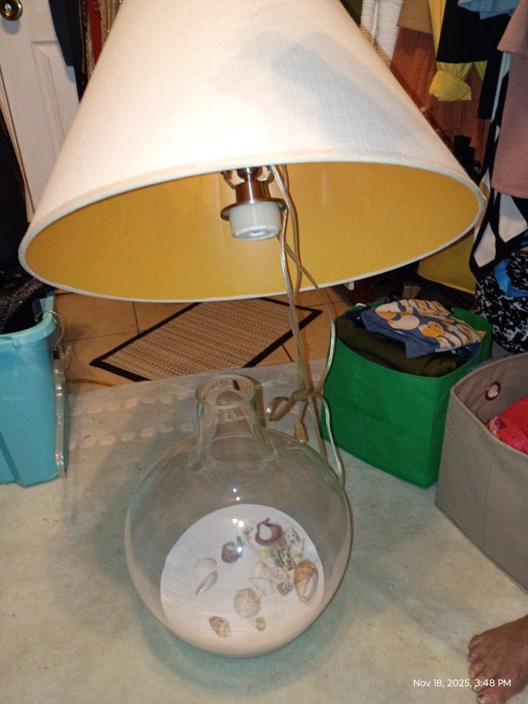 350$ Thick Glass Fillable Bottle Lamp