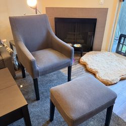 Chair with ottoman 