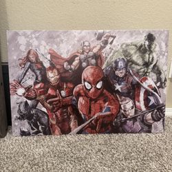 Spiderman Print Canvas 