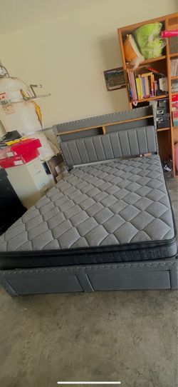 Gray bed