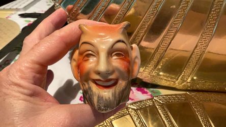rare   DEVIL  occupied, Japan  porcelain toothpick holder vintage MCM