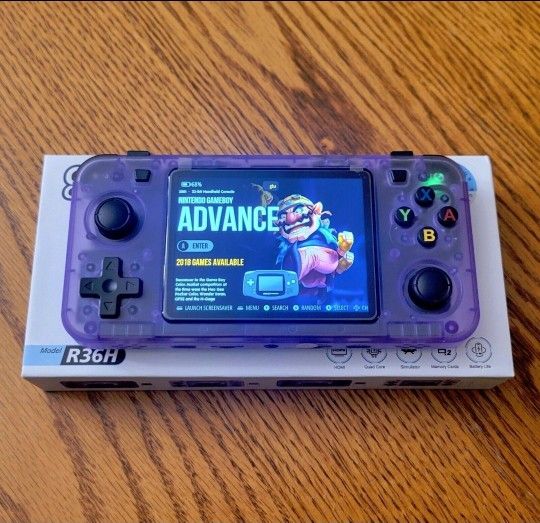 R36H Retro Handheld Console Linux System - IPS Screen - 20,000 - Purple - 128GB!