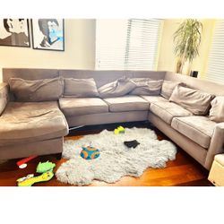 Sectional Sofa Couch (brown)